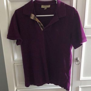 Burberry men’s M plum polo